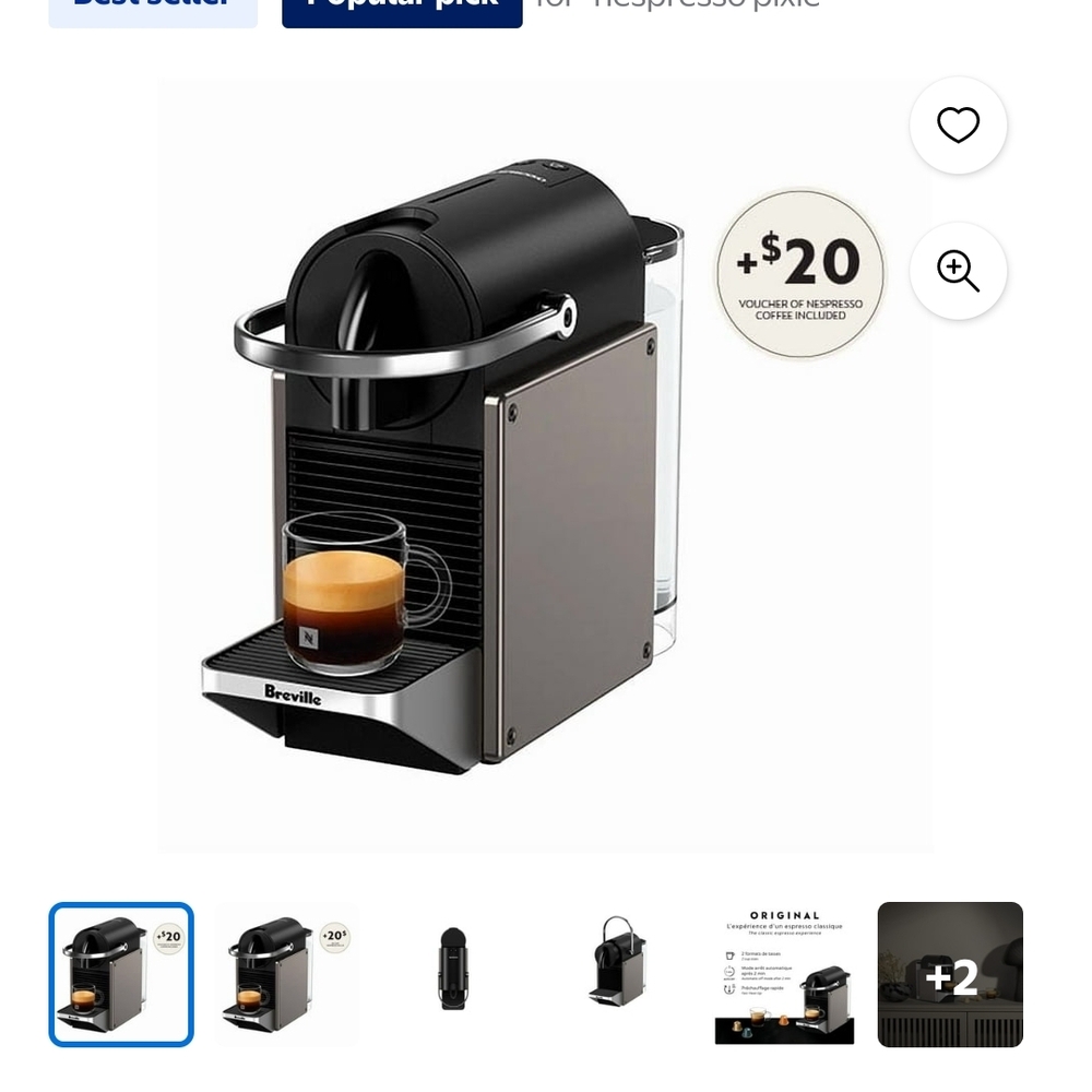 Breville Black and Silver Espresso Machine